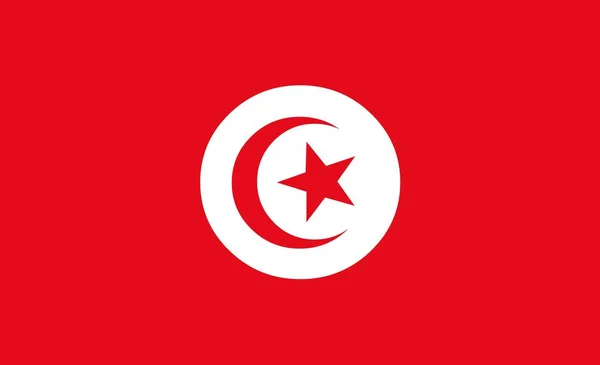 非洲国家突尼斯国旗的矢量图解 — 图库矢量图片