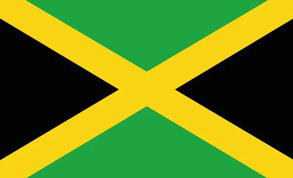 Vektorillustration Der Flagge Jamaikas — Stockvektor