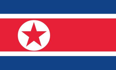 Kuzey Kore bayrağının vektör illüstrasyonu