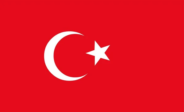 Vector Illustration Flag Turkey — Stock Vector