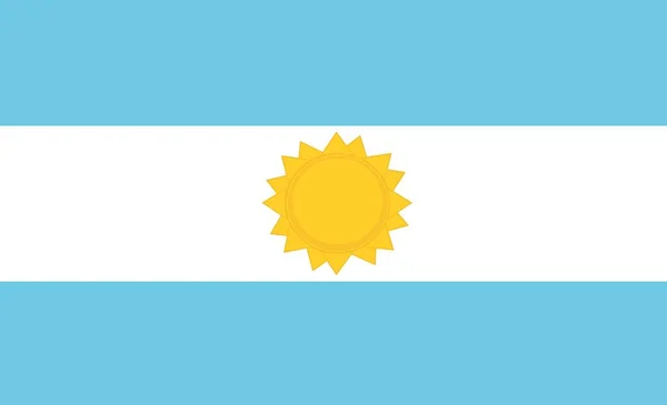 Vector Ilustración Bandera Argentina — Vector de stock