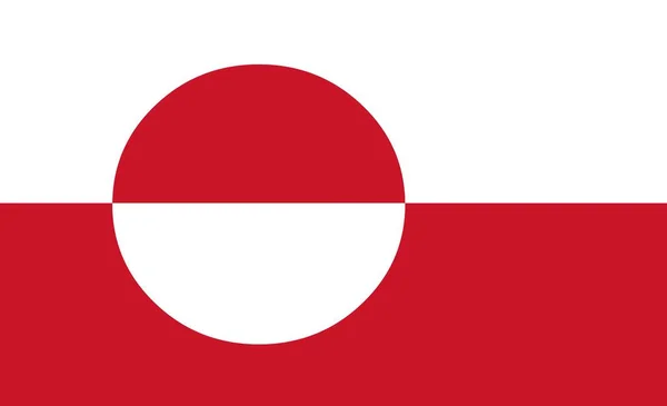 Vektorillustration Grönlands Flagga — Stock vektor