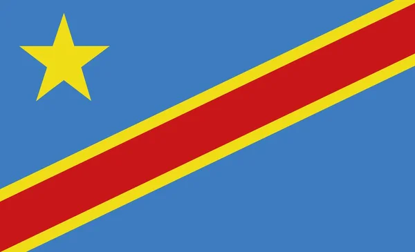 Ilustração Vetorial Bandeira Congo —  Vetores de Stock