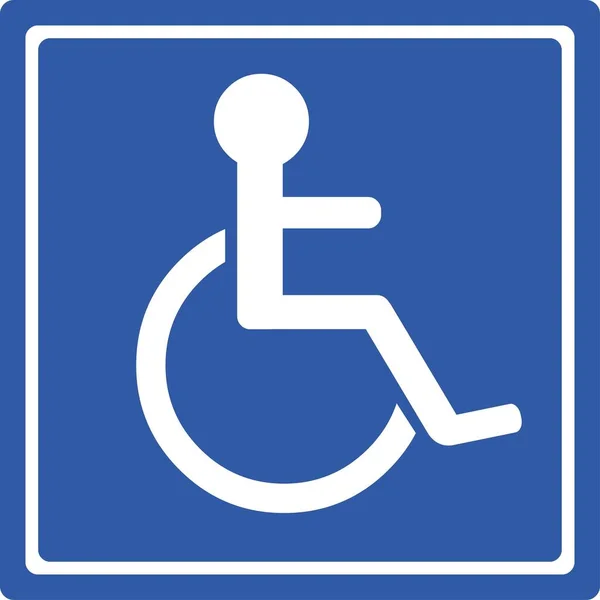 Vectorillustratie Van Bewegwijzering Voor Gehandicapten — Stockvector