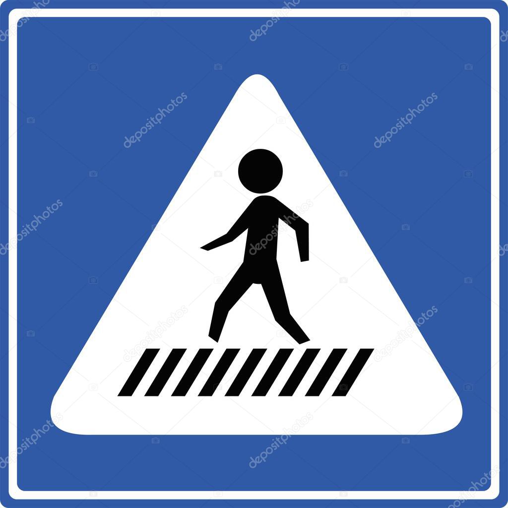Vector illustration of crosswalk traffic sign