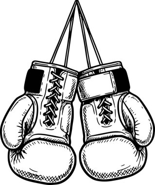 Simülasyon çizgileri için siyah doldurmalı boks eldivenleri asmak ve profesyonel spor tasarımı için beyaz dolgu dahil olmak üzere