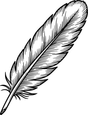 profesyonel kuş tüyü çizim biçimi siyah dolgu ve kolay düzenleme için beyaz arkaplan elementleri yok