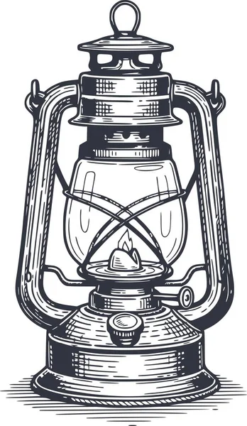 El çizimi tarzında klasik bir gaz lambası çizimi. Siyah dolgulu ve beyaz arkaplanı olmayan yüksek kaliteli bir vektör. Kırsal ve antika tasarımlar için mükemmel.
