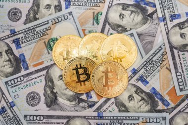 Doların arka planında bitcoins