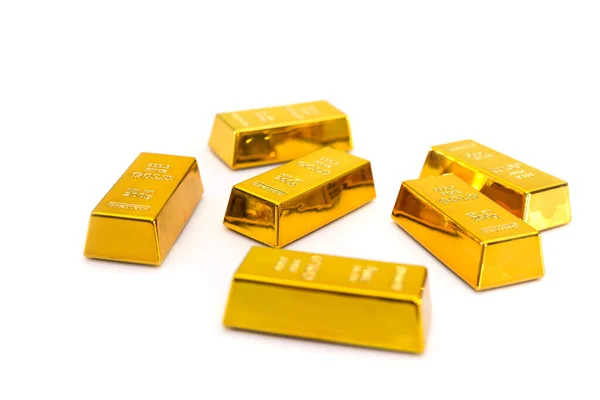 Gold Bars Isolated White Background — Stock Photo, Image