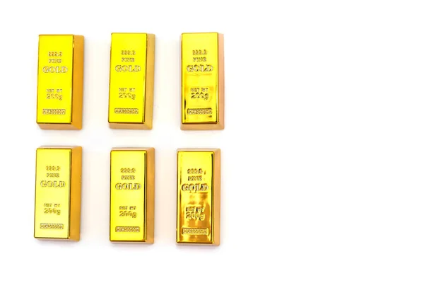 Gold Bars Isolated White Background — Stock Photo, Image