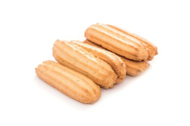 Beyaz arkaplanda kurabiye.