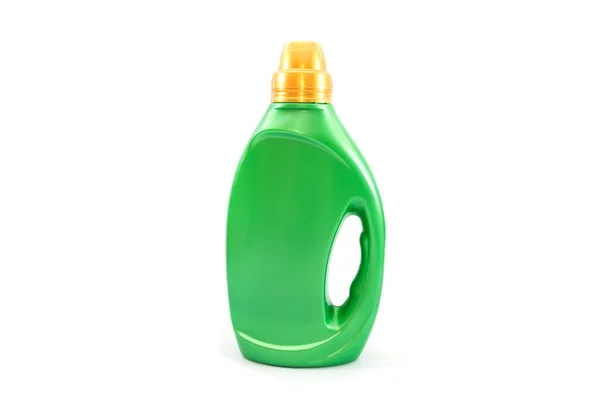 Detergent Zielonej Butelce Izolowany Białym Tle — Zdjęcie stockowe