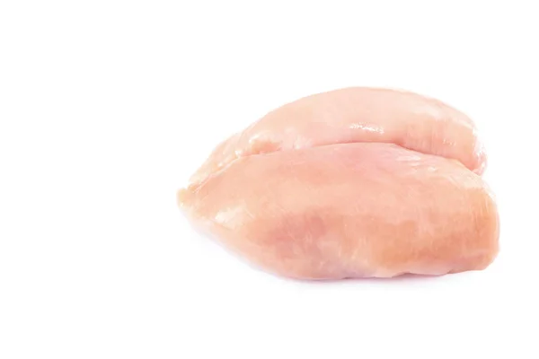 Filete Pollo Aislado Sobre Fondo Blanco Espacio Copia — Foto de Stock