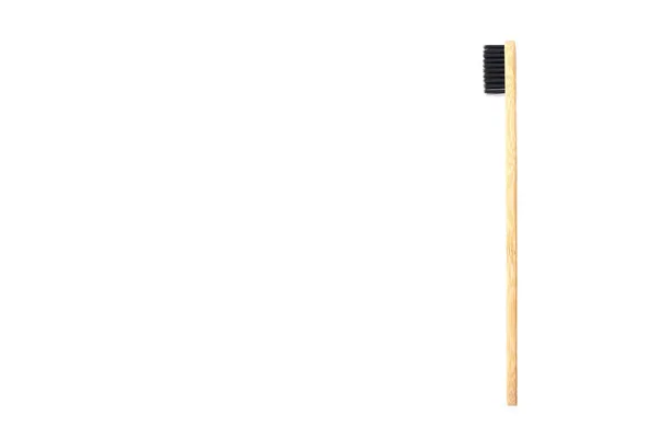Bamboe Tandenborstel Geïsoleerd Witte Achtergrond Begrepen Ruimte Plaats Voor Tekst — Stockfoto