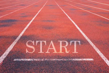 Stadyumdaki koşu bandında 