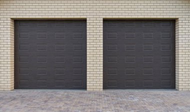 İki araba için çift katlı garaj kapısı..