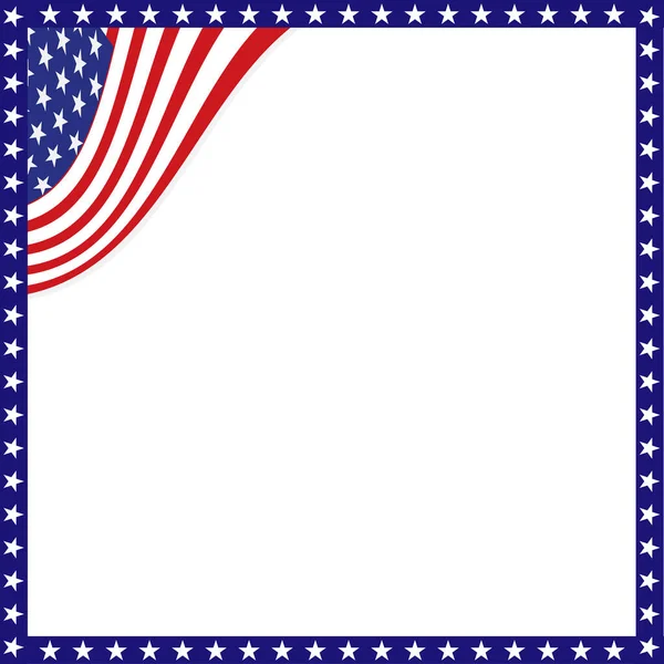 Yıldızlı Amerikan Bayrağı — Stok Vektör