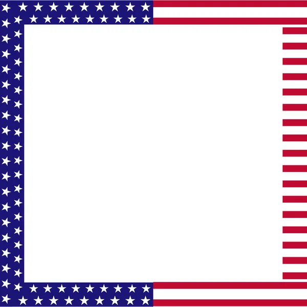 愛国的国境分水嶺アメリカのUsa旗 — ストックベクタ