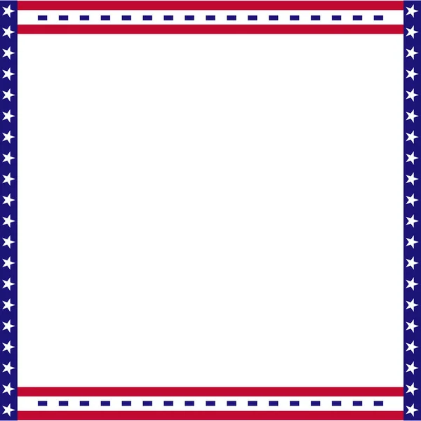 Patriotic Border Divider American Usa Flag — Stock Vector