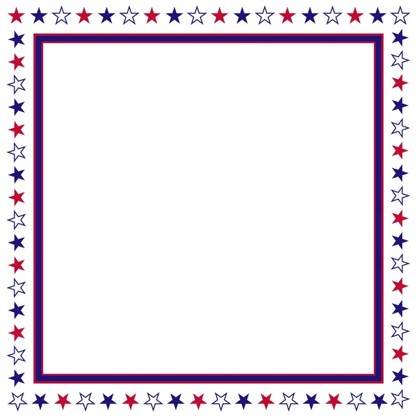 Divisor Fronterizo Patriótico Bandera Americana — Vector de stock