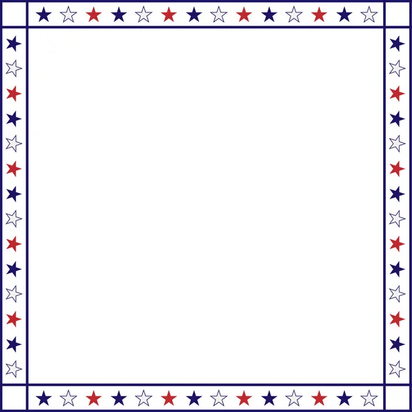 Divisor Fronterizo Patriótico Bandera Americana — Vector de stock