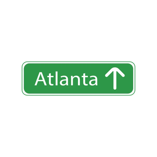 Traffic Boards Atlanta City Usa — Stock Vector