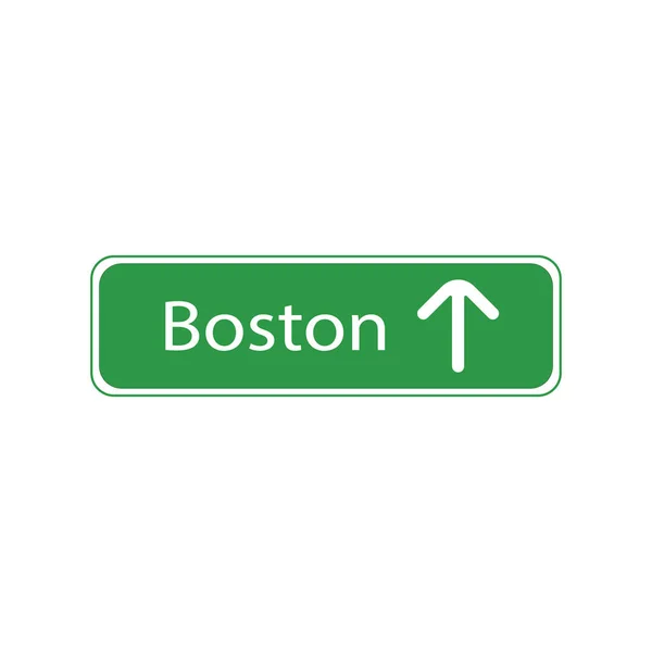 Dopravní Desky Boston City Usa — Stockový vektor