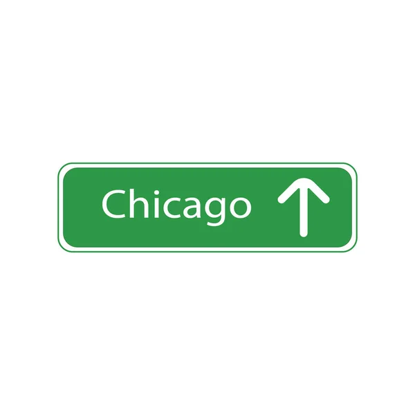 Panneaux Signalisation Chicago Ville Etats Unis — Image vectorielle