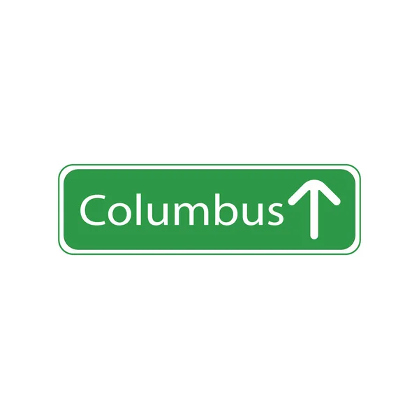 Panneaux Signalisation Columbus Ville Etats Unis — Image vectorielle