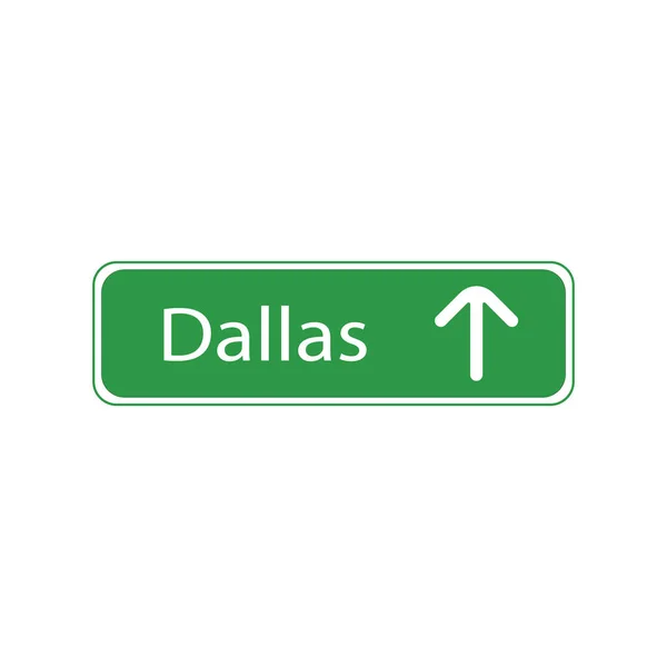 Panneaux Signalisation Dallas Ville Usa — Image vectorielle