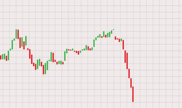 Ilustração Vetorial Declínio Mercado Ações Cotações Mercado Ações Declinam Conceito — Vetor de Stock