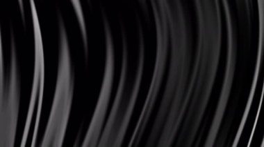 4K Siyah Parlak Soyut Dalga Arkaplan Canlandırması
