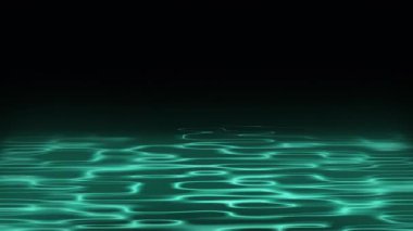 Sualtı Işıkları Koyu Su Uzayı 'nda Sakinleştirici Yansımalar Oluşturur