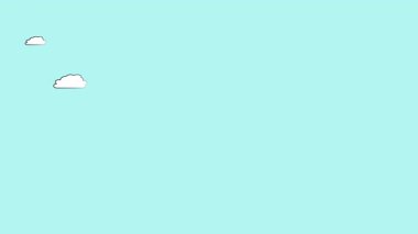 Clouds Move Across a Blue Sky Over a Quiet Landscape During a Sunny Afternoon in Springtime