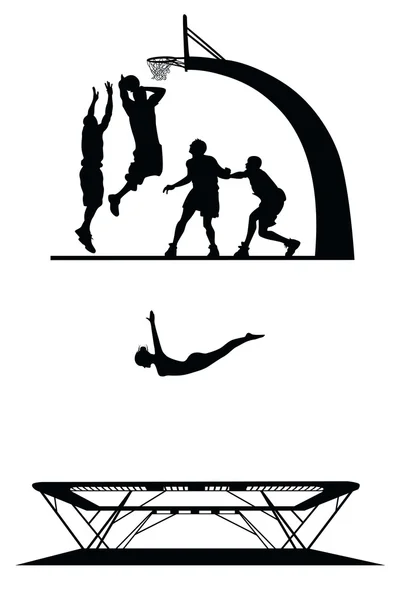 Set van sport silhouetten — Stockvector