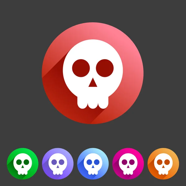 Skull flat icon — Stock Vector