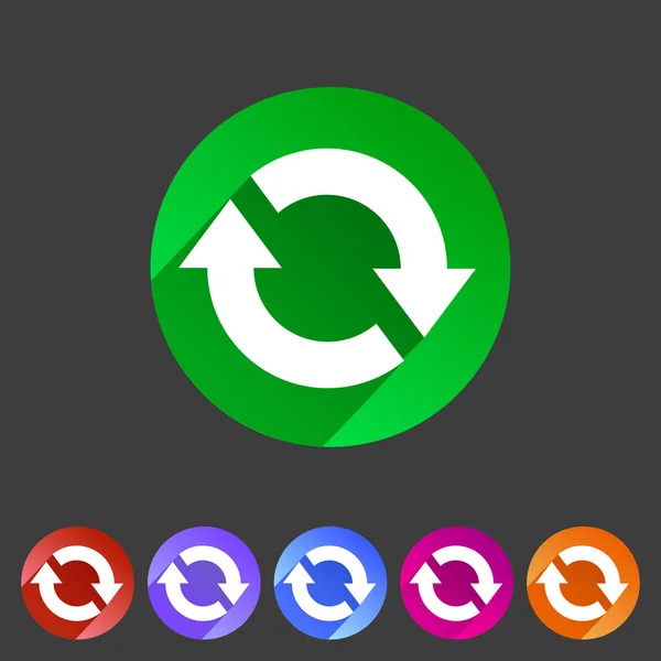 Refresh Reload Flat Icon Badge — Stockvektor