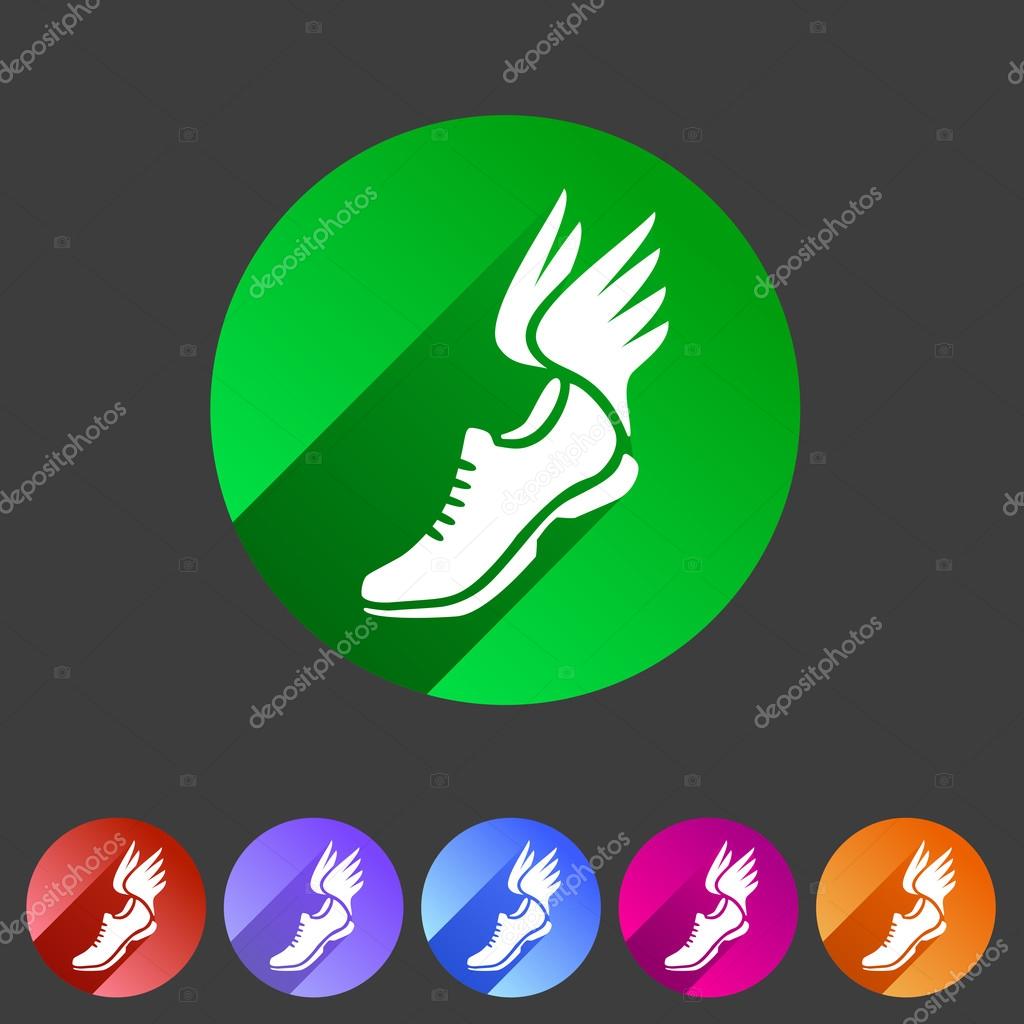 Zapatillas con alas imágenes de stock de arte vectorial | Depositphotos