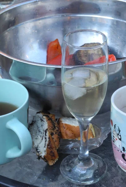 Bir yemeğin mutfak fotoğrafı.