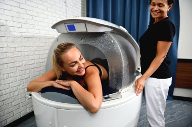 Spa Capsule is the perfect system for weight loss, anti-cellulite, anti-aging, massage, and de-stressing. clipart