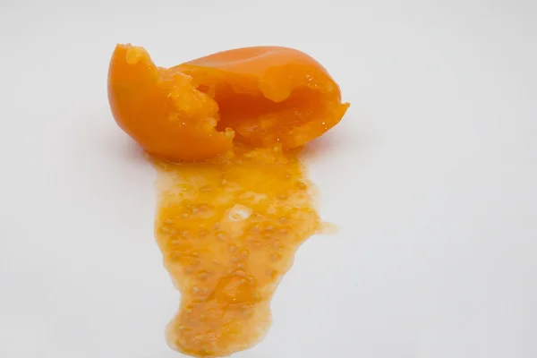 Parçalanmış sarı domates