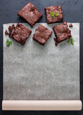  kek pişirme kağıdı (üstten görünüm üzerinde)