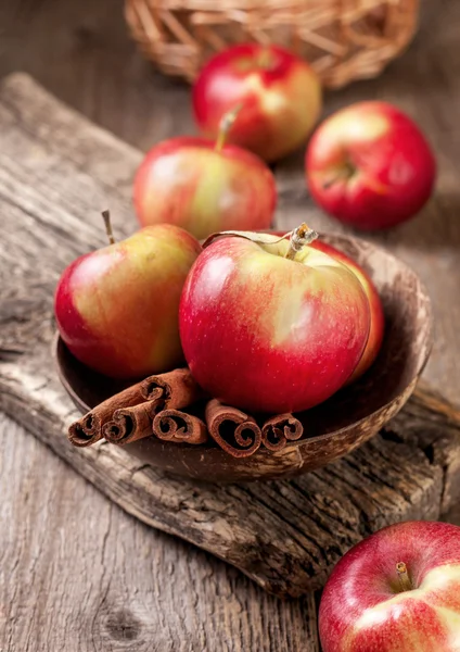 Palitos de canela y manzanas Imagen De Stock