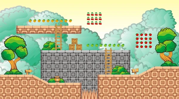 Plataforma juego tileset 20 — Vector de stock