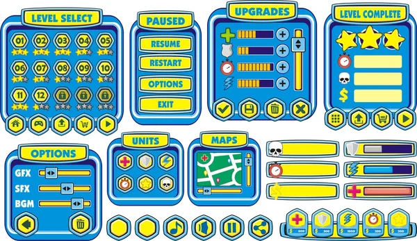 Oyun gui 15 — Stok Vektör