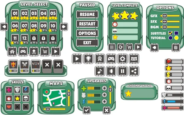 Oyun gui 19 — Stok Vektör