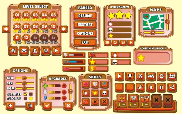 Juego gui 22 — Vector de stock