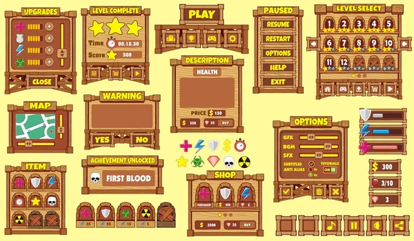 Jogo gui 50 —  Vetores de Stock