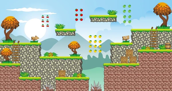 Tile set plataforma para o jogo 2 — Vetor de Stock